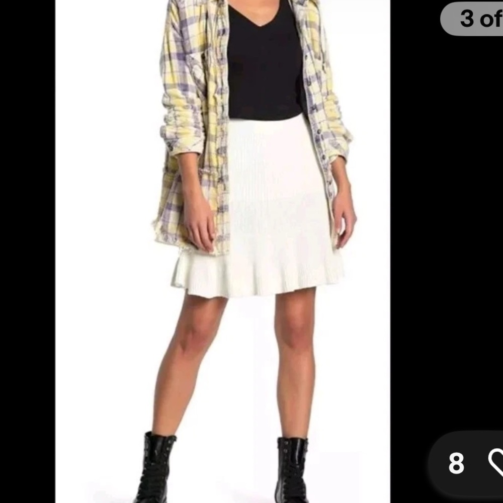 Free People XS Ribbed Knit Skirt
